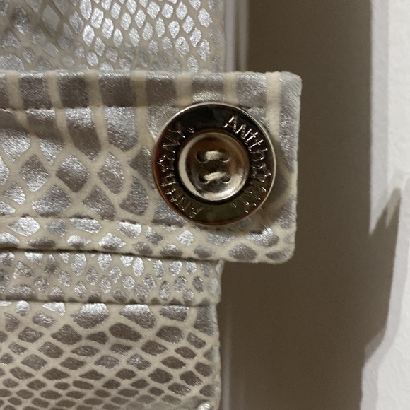 NIB ORIGINAL ANTTHONY Coat 3Xsz snake silver patterned fully lined - Picture 4 of 11